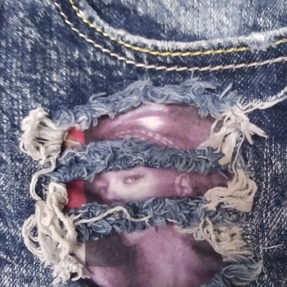 Shorts Cut Off Art To Wear Denim Whimsical Fairy Fairycore Unusual Rare …